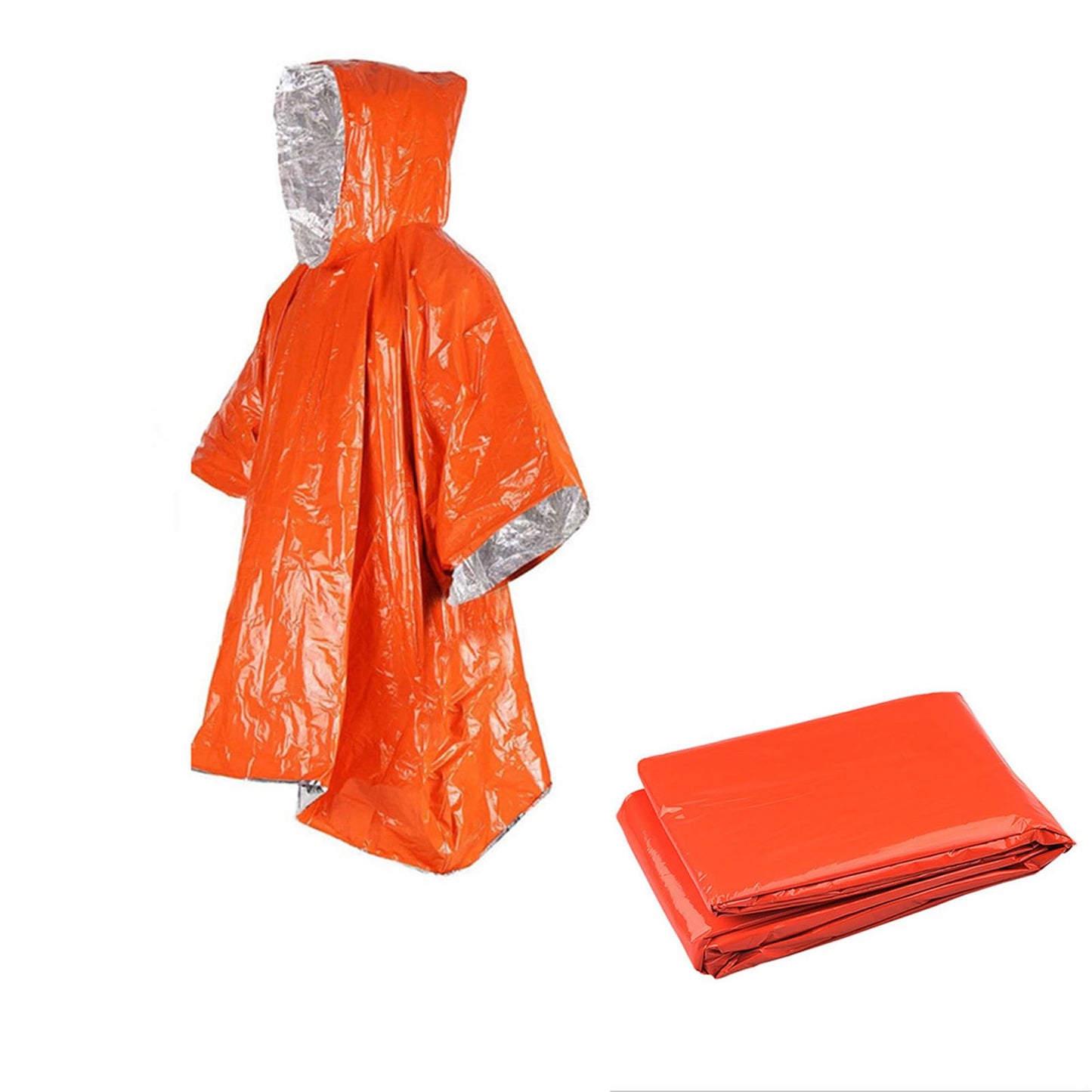 Outdoor emergency thermal raincoat